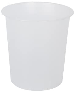 PAPELERA PLASTICO CERRADA 16 LITROS TRASLUCIDO CRISTAL