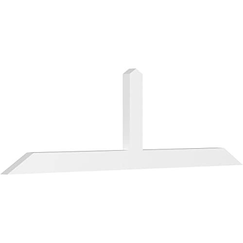 Ekena Millwork GBP072X21X0204POR00 Portland Architectural Grade PVC Gable Brackets 72"W x 21"H x 2"D x 4"F, 7/12 Pitch