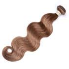 Brazilian Wavy Hair 3 Bundles Body Wave Real Human Hair Weave Weft Remy Hair Extensions Golden Brown #30 Color 3 Pieces Pack 300 Grams (14 14 14 Inches)