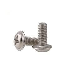 Rely VP INDUSTRIES (Pcs-50) M4x16 mm Pan Combi Phillips washer machine screw Mild Steel Nickel Plated