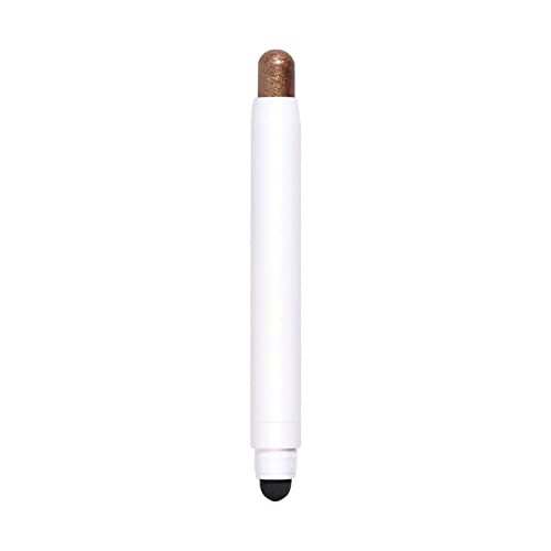 Sombra de ojos de cera, sombra de ojos, barra de perlas, duradera, lisa, resistente al agua, sombra de ojos brillante, 12 colores, rojo y azul (D, talla única)