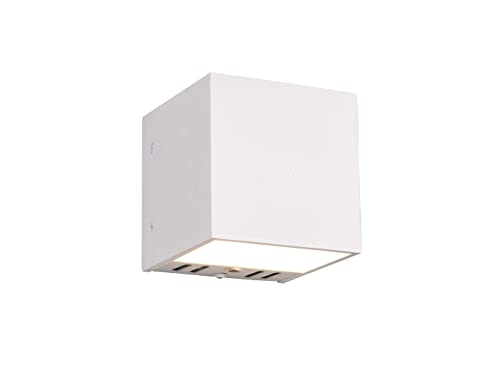 Trio Leuchten WiZ Figo 253310131 - Lámpara LED de pared (5,5 W, RGBW, 16 millones de colores, 64.000 tonos de blanco, 18 escenas de luz, control mediante aplicación, control por voz, mando a distancia