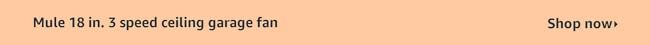 Mule 18 in. 3 speed ceiling garage fan