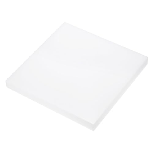 Image of DMiotech 8 x 8 x 1 Inch Plastic UHMW Sheets, Ultra High Molecular Weight Polyethylene, Opaque White Polyethylene Board for Automotive, Chemical, Manufacturing, DIY Home Kitchen