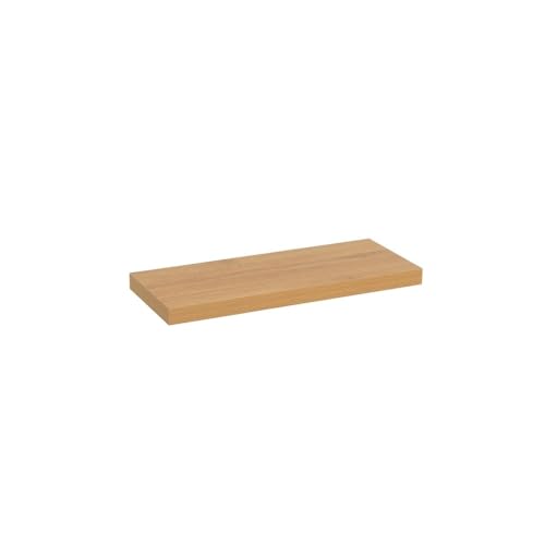 LOLAhome - Balda Flotante para Pared de Madera Color Roble de 60x23 cm, Estantería de Pared Resistente y Decorativa sin Agujeros Visibles para Salón, Cocina, Oficina o Dormitorio