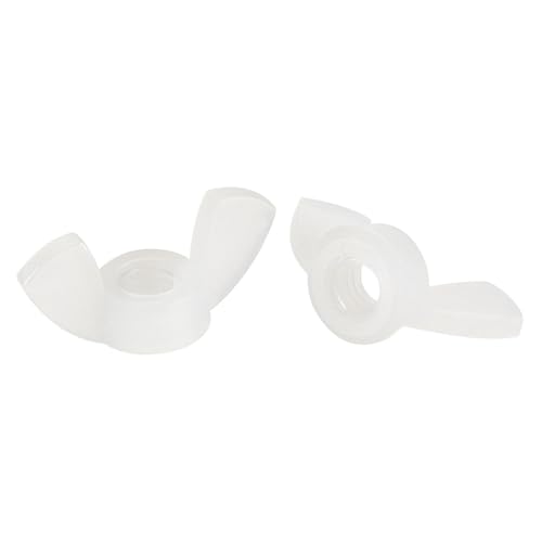 Tool Parts and Accessories M4 Wing Nuts Nylon Butterfly Nut Hand Twist Tighten Fasteners White 50pcs (#CN-140824-07673)