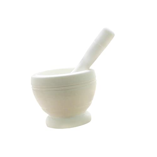 Garneck Kitchen Garlic Pounder Set Ergonomic White Pestle and Bowl for Spice Grinding Easy to Clean Modern Design for Kitchen Pharmacy Use