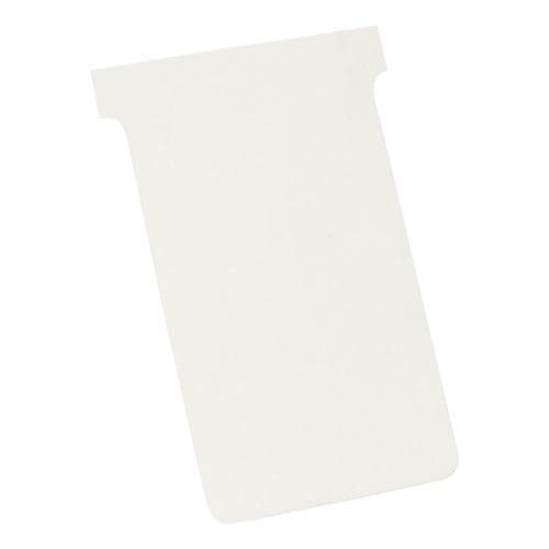 T-Cards 160gsm Tab Top 15mm W124x Bottom W112x Full H180mm Size 4 White Ref 2004002 [Pack 100] + Free finchley Refill Pen (7)