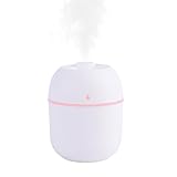 Portable Mini Humidifier Small Cool Mist Humidifier Personal Desktop USB Powered Super Quiet for Travel Car,Office,Baby Bedroom, Night Light, 2 Mist Modes, Auto Shut-off