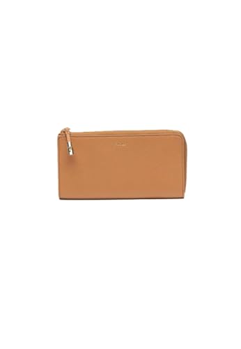 Furla Cartera mujer de piel, 19 x 9,5 cm, Brandy, con cremallera y monedero, BRANDY, L, Casual
