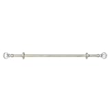 Achim Home Furnishings Metallo Ilana Curtain Rod and Finial, 66-Inch Extends to 120-Inch