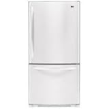 LG : LBC22520SW 22.4 cu. ft. Bottom-Freezer Refrigerator - White