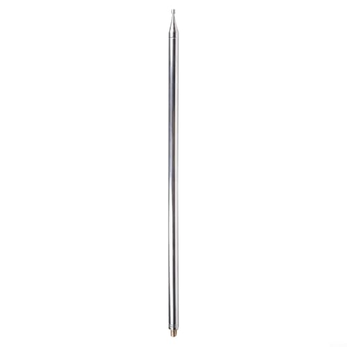 Feeshoppher Antena telescópica de acero inoxidable de 5,6 m con rosca M10 para radio de jamón GP y proyectos de bricolaje, diseño reforzado de 14 secciones, longitud plegada 50 cm, luz