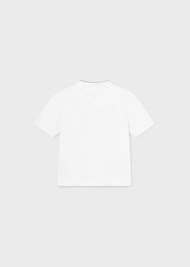 Mayoral Camiseta Polo T Shirt bebé 01104 1104 Algodón 77 Blanco Original PE 2024