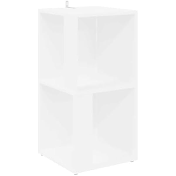 vidaXL Szafka narożna, biała, 33x33x67 cm, materiał drewnopochodny
