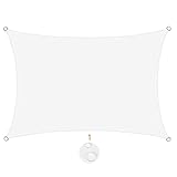 ✔ 【Materiali di alta qualità】:Telo ombreggiante realizzata in tessuto 100% poliestere,Con rivestimento in PU (180g/㎡)，Protezione solare in tessuto e impermeabile，blocca il 98% dei raggi UV,crea uno spazio più confortevole.
