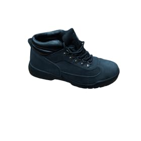 Men’s Black Outdoor Hiking Boots with Durable Grip Sole