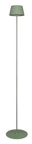 Reality Leuchten Suarez R47706149 - Lámpara LED de pie para exterior (batería, metal, incluye LED de 1,5 W, 4 toques), color verde