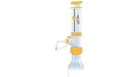 neoLabLine PTFE Flaschenaufsatzdispenser mit Rückdosierventil, NeoSpenser Plus, 1-10 ml, Gelb/Weiß