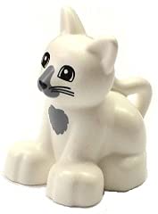 LEGO DUPLO White Baby Kitten Minifigure from 10949 (Bagged)