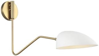 Feiss Generation Lighting-Ellen Collection-Jane-One Light Swing Arm Wall Sconce-7 Inch Wide by 13.5 Inch Tall-Matte White Finish
