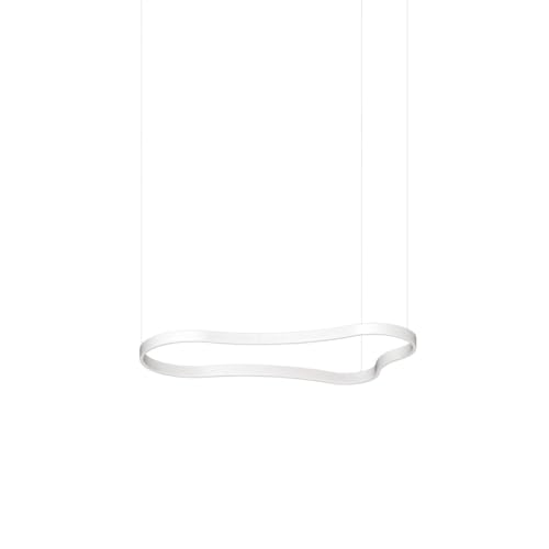 Plafonnier LED intégré WAVES Ideal Lux blanc 125 cm luminaire salon 3000K