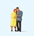 Preiser Models HO Older Couple Holding Hands Walking