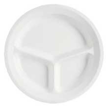 GET-11-White-Melamine-3-Compartment-Plate-Set-of-12 GET 11" White Melamine 3-Compartment Plate (Set of 12) - Image 1