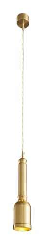 Lustre industriel E26/E27 en cuivre véritable pour plafond moderne
