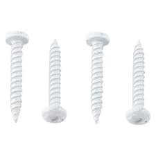 APP012-PSQ50W 8X1-1-2 8 x 1.5 in. Pan Head Square Recess Screw, White