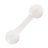 [ROQUE] ボディピアス 16G 14G 透明カラー ストレートバーベル(1個売り) 16G/約8mm ホワイト