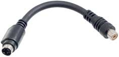 Cable adaptador Hosa 6" S-Video macho a RCA hembra miniatura 1