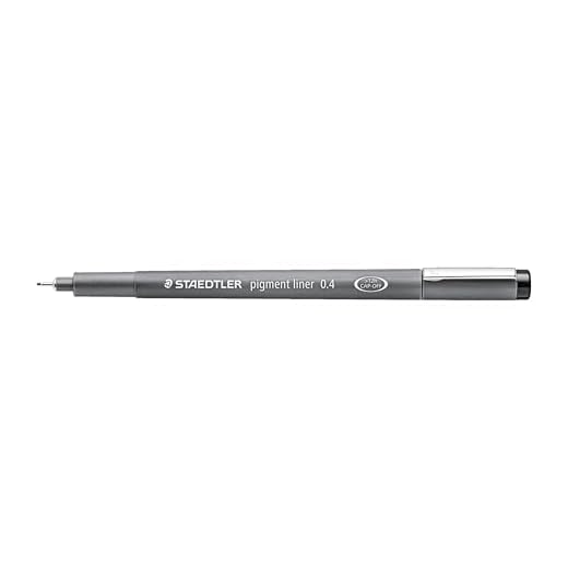 Staedtler Pigment Liner Fineliner, Preto, 0.4 mm