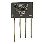 Taitron Components BR805DTP200 Br805DTP2, 2.0A, 50 voltios, individual (paquete de 10)