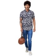 Image of Spykar Men's Regular Fit N /A Half Sleeve Printed Casual Shirts