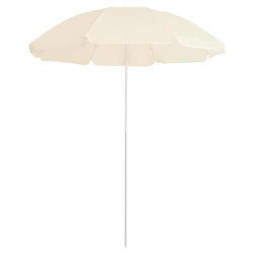 Grand Parasol de Plage Jaune Sable 300 cm Inclinable pour Jardin