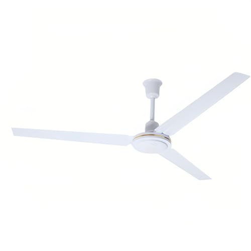 GZDXBF 140 Cm Ventilador De Techo Inteligente para Interiores Y Exteriores, Sin Luz, Ventilador Silencioso con Motor DC, White