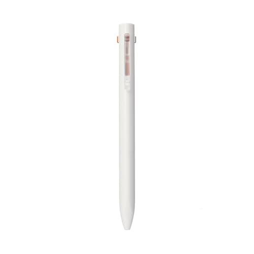 MUJI 無印良品 Bolígrafo triangular 2 en 1 y portaminas, tinta de doble color, mina de 0,5 mm, color blanco (1)