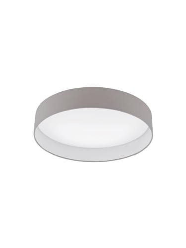 Plafonnier LED moderne tissu gris GL0944 : fini la lumière agressive