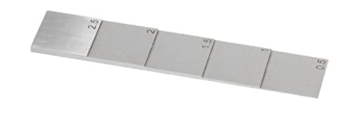 Bloque de calibración para medidor de espesores ultrasónico, acero 1018, 5 pasos: 0,5 mm / 1,0 mm / 1,5 mm / 2,0 mm / 2,5 mm, para calibración de espesor y linealidad en ensayos no destructivos (END) miniatura 1