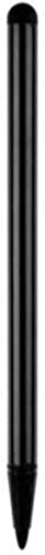 Generic Stylus Pen 2 in 1 Universal Capacitive Pens for Touch Screens Devices,Plastic Resistance Pen for Tablets Devices Phone - Black Deft Processed