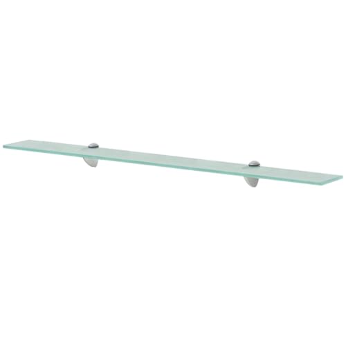 Gecheer Estante Flotante de Cristal 90x10 cm 8 mm,Estantería de Pared Balda Pared Baldas Flotantes,Type 2