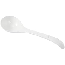 STOBAZA 1pcs Large Ceramic Spoon for Serving Soup and Rice Versatile Kitchen Utensil for Home and Restaurant Use and Easy to Clean White Ceramic Ladle