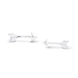 Sterling Silver Womens Dainty Arrow Stud Earrings