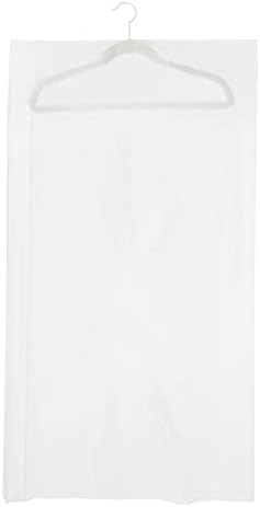 50 Pack Clear Plastic Garment Bags for Hanging Clothes, Dry Cleaner Bag Clothing Protector Covers (21 x 40 In), Normal