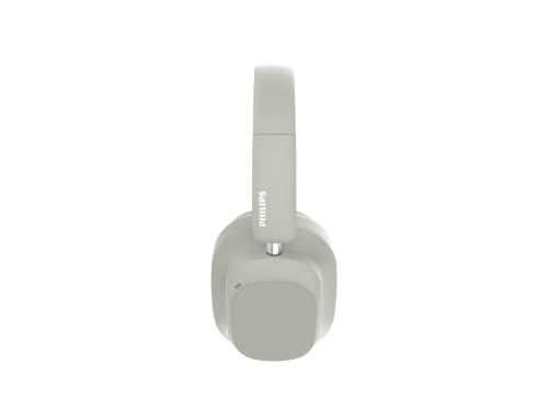Image of PHILIPS TAH6550 Bluetooth Wireless Over-Ear Headphones with 3 Mics, 60 Hours Battery Life, 40mm Drivers, Bluetooth 5.3, Dual Pairing, USB-C Charging, AUX Connectivity, Silk Beige