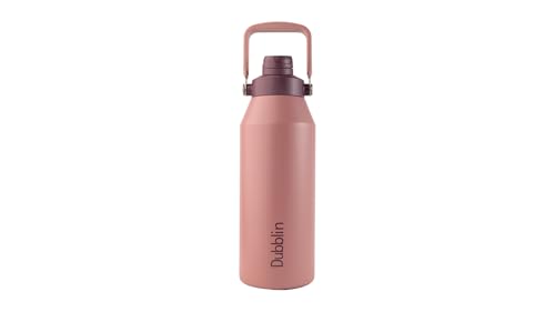 Image of Dubblin Drum Water Bottle 1400 ML | Double Wall Vacuum Insulated Stainless Steel Bottle | Keeps Water Hot & Cold | No Sweat | Leak Proof | BPA Free (Pink)