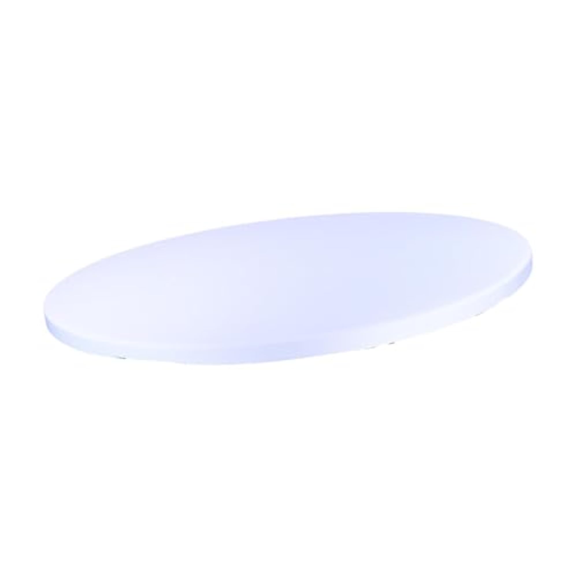 Fitted Round Table Cloth with Elastic Edge, White