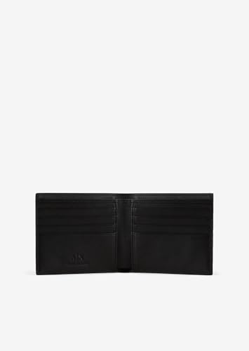 Armani Exchange Logo Smooth Leather Bifold Wallet, Black3