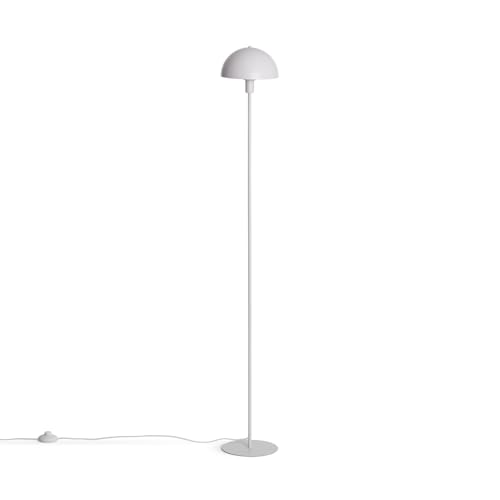 LEDKIA LIGHTING - Lampada da Terra Metallo Madow | Design Elegante | Compatibile con Lampadina E14 fino a 40W | Ideale per Soggiorno, Cucina, Camera | Resistente e Leggera, Bianco